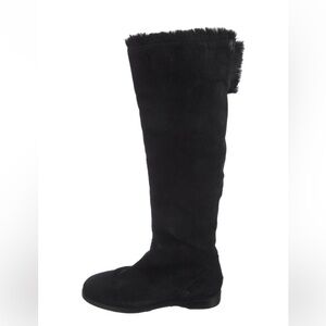 Jimmy Choo Suede Faux Fur Knee-High Boots
